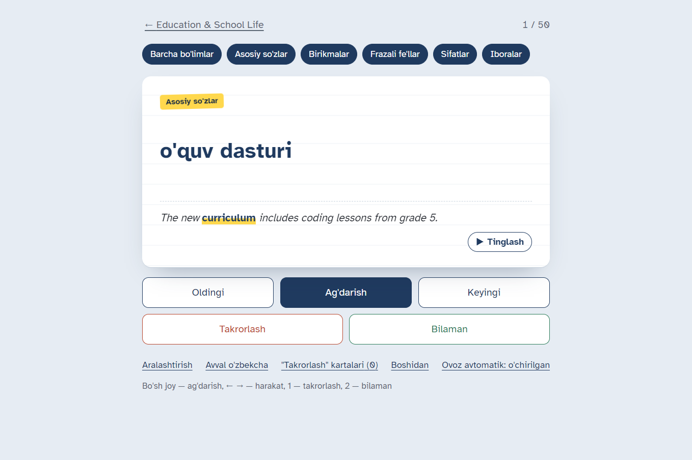 Karta orqa tomoni